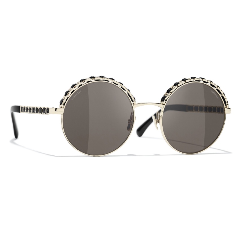 Chanel Silver/Silver Gradient 4226 Round Sunglasses Chanel