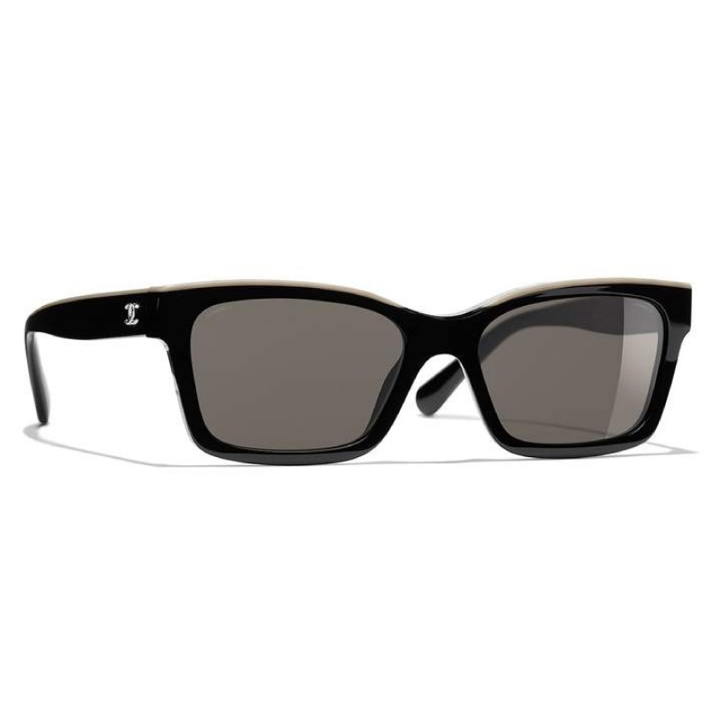 Chanel 5417 C534/3 Square Sunglasses Black 54mm