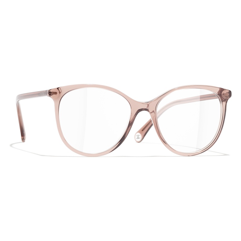 Chanel 3413 140 53 17 Transparent Brown Frame Acetate 1709