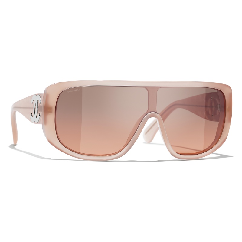 Chanel 5495 Sunglasses Red/Red Shield Women