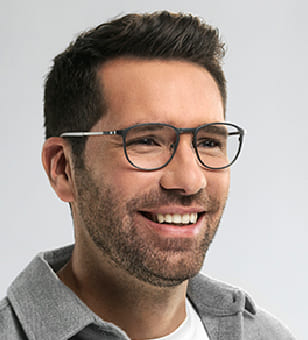 Gafas graduadas transparentes de hombre
